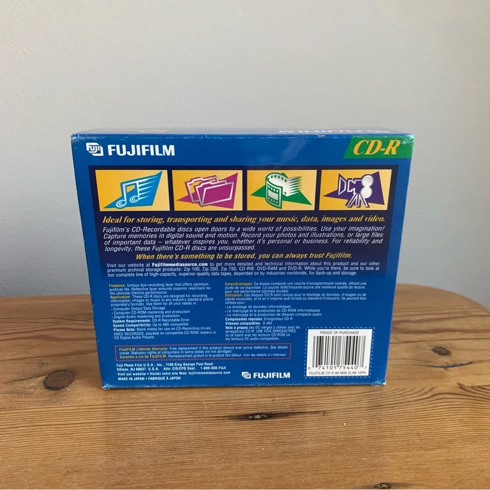 𝅺Fujifilm CD-R 10 Pack NWT